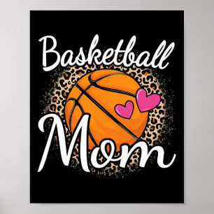 Basketball Mama Leopard Print Basketball Frauen Ma Poster