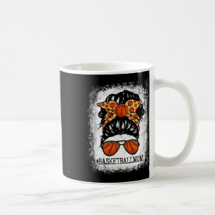 Basketball Mama Messy Bun Hair Player Mama Mütter Kaffeetasse