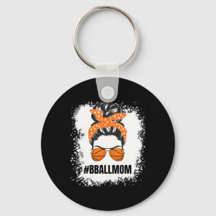 Basketball Mama Messy Bun Proud Mama Bball Basketb Schlüsselanhänger