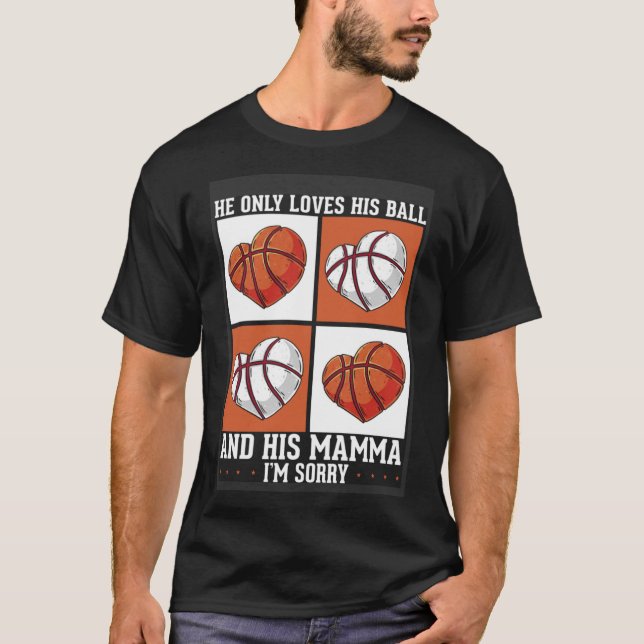 Basketball Mama Mütter Tag Mutterschaft Basketball T-Shirt (Vorderseite)