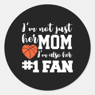 Basketball Mama Nummer 1 Fan Basketball Mütter J Runder Aufkleber