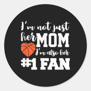 Basketball Mama Nummer 1 Fan Basketball Mütter J Runder Aufkleber