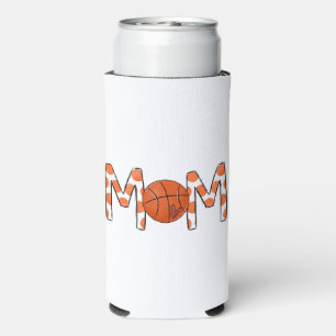 Basketball Mama Orange Polka Dot Heart Selters Dosenkühler