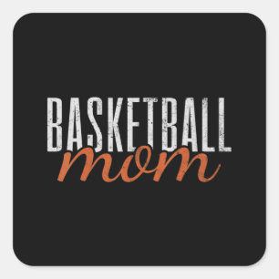 Basketball Mama Quadratischer Aufkleber