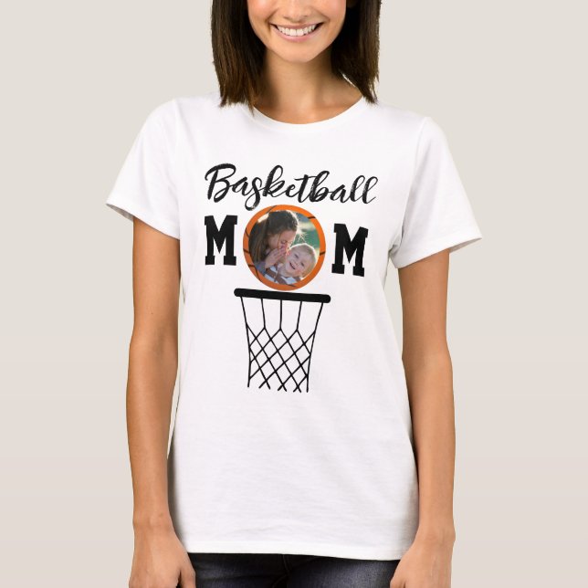 Basketball MAMA Shirt mit Foto (Vorderseite)