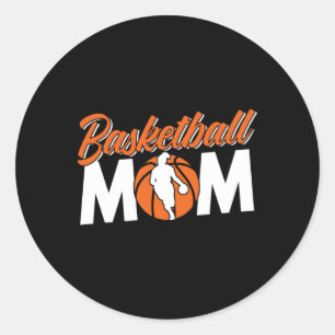 Basketball Mama Team Coach Spieler Match Mutter Mo Runder Aufkleber