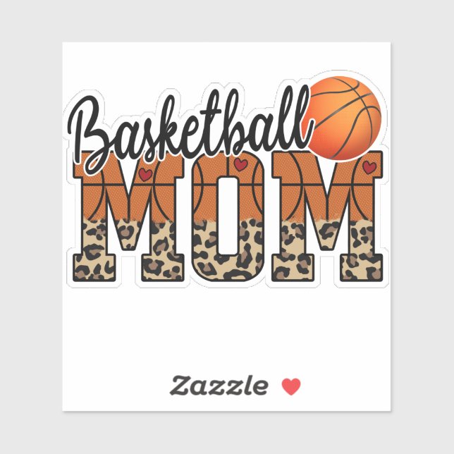 Basketball Maman Empreinte de léopard Ball Sticker (Feuille)