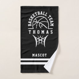 basketball maman joueur équipe serviette main
