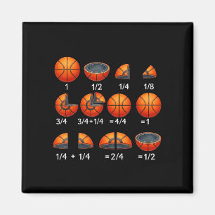 Basketball-Mathematik-Bruch zurück zur Schule Lehr Magnet