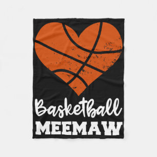 Basketball Meemaw Fun Basketball Herz Oma Mee Fleecedecke
