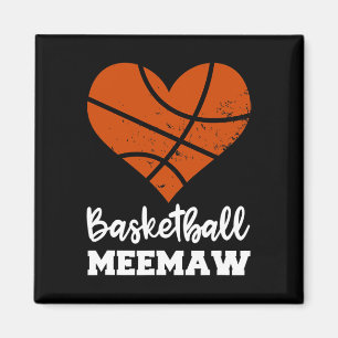 Basketball Meemaw Fun Basketball Herz Oma Mee Magnet