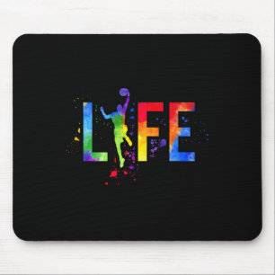 Basketball Mens Ball ist Lebensfarbe Basketball Mousepad