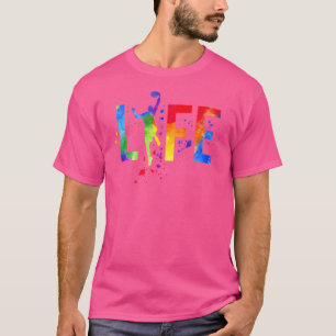 Basketball Mens Ball ist Lebensfarbe Basketball T-Shirt