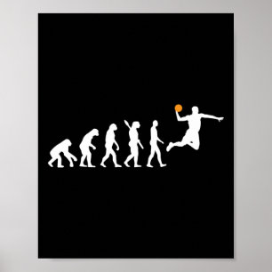 Basketball - menschliche Evolution Darwin Poster