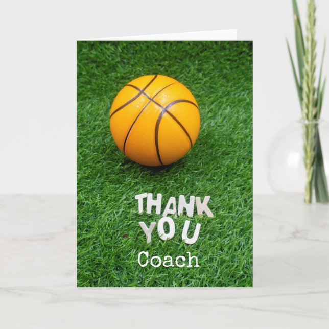 Basketball merci carte coach (Devant)