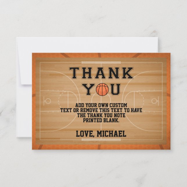 Basketball Merci Cartes (Devant)