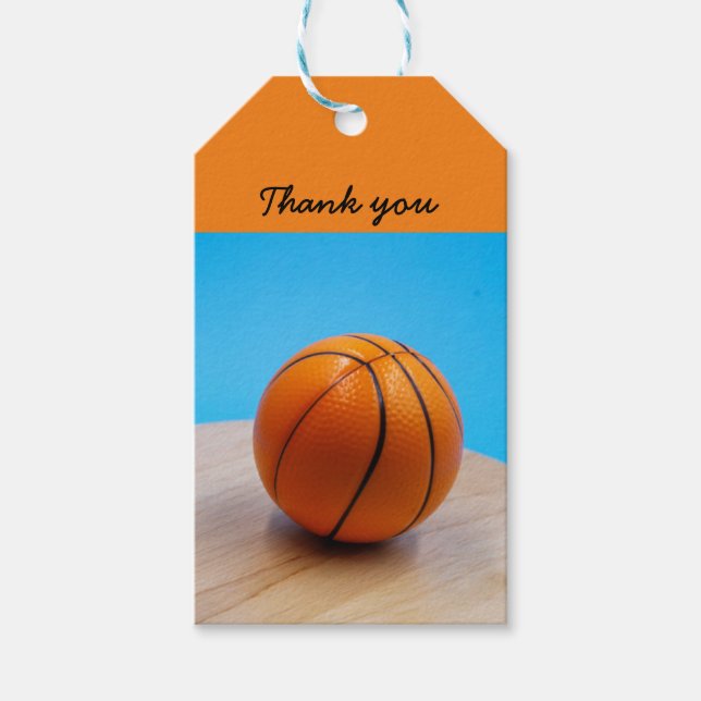 Basketball merci étiquette cadeau (Devant)