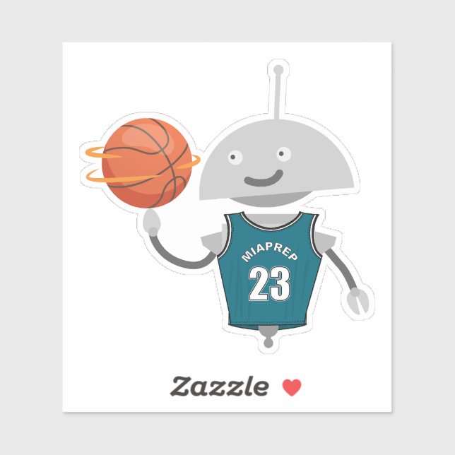 Basketball Mia Aufkleber (Blatt)
