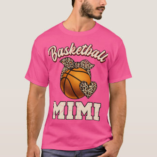 Basketball Mimi Leopard Basketball Spielermütter T-Shirt