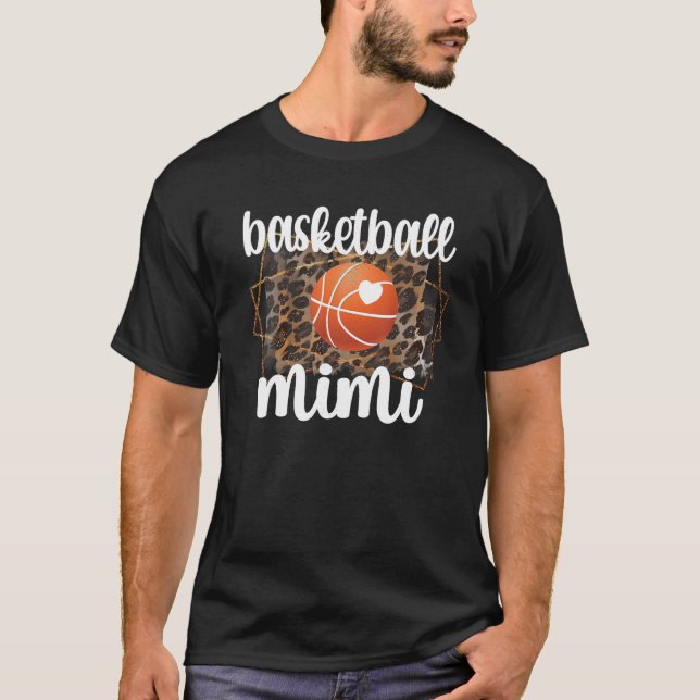 Basketball Mimi Oma Mimi eines Basketballspielers T-Shirt (Vorderseite)