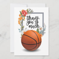 Basketball mit Blume für Trainer