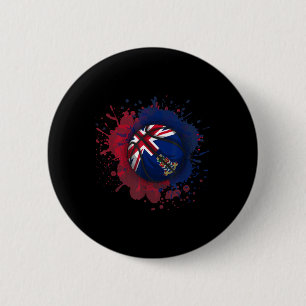 Basketball mit der Flagge der Kaimaninseln Button