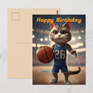 "Basketball mit einer Seite der Breite" Geburtstag Postkarte