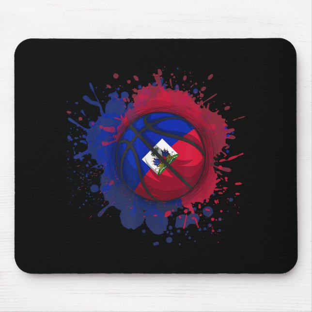 Basketball mit Haifahne Mousepad (Vorne)