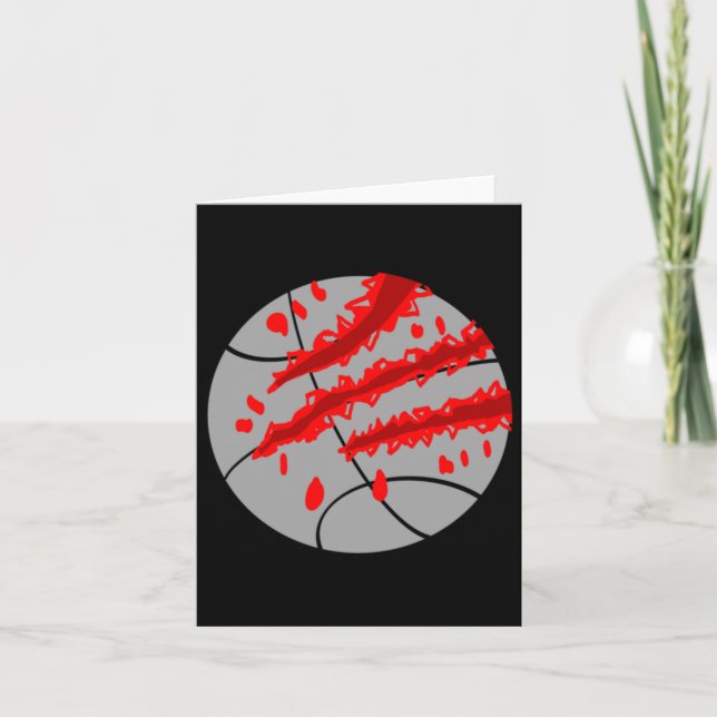 Basketball mit rotem Klauen Karte (Vorderseite)