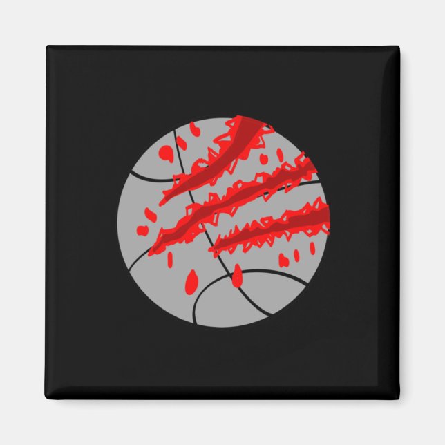 Basketball mit rotem Klauen Magnet (Vorne)