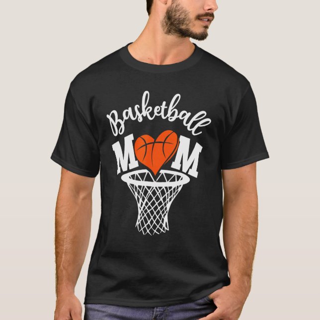Basketball Mom Cute  Distressed Leopard Mother s D T-Shirt (Vorderseite)