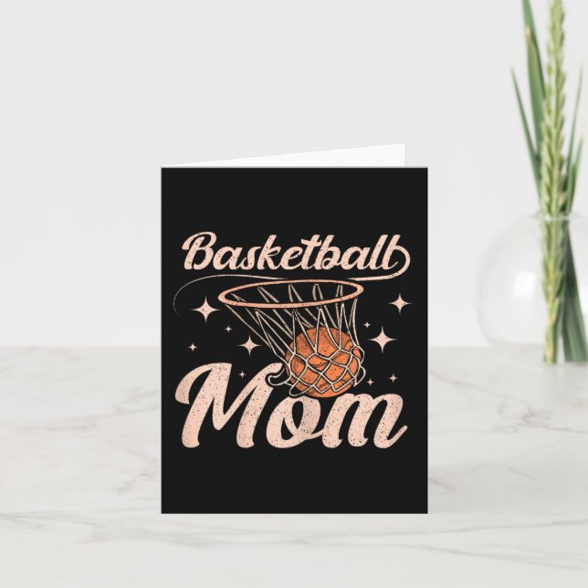 Basketball Mommy Mother Mama Karte (Vorderseite)