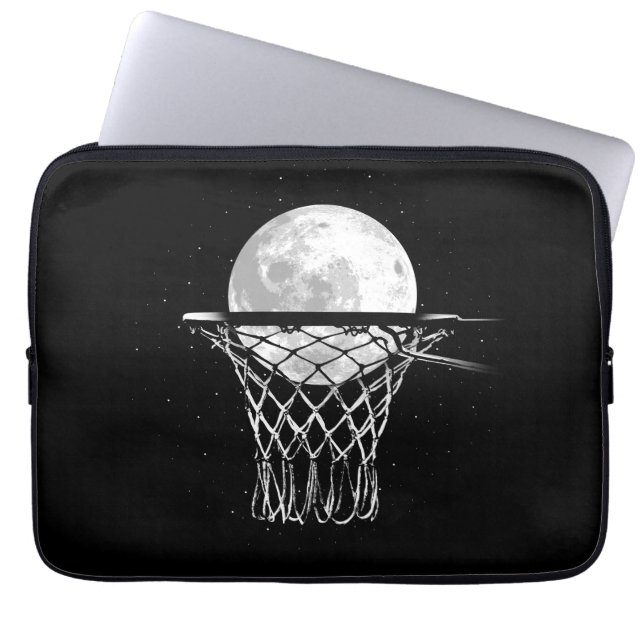 Basketball Moon Laptopschutzhülle (Vorderseite)