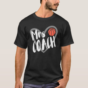 Basketball Mrs. Coach Ehefrau Herz T-Shirt