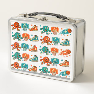 Basketball-Muster-Metall-Lunchbox Metall Brotdose