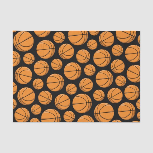 Basketball-Muster Seidenpapier (Vorderseite)