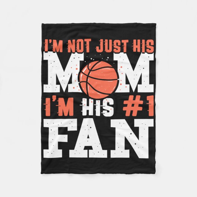 Basketball Mutter Nummer 1 Lüfter - Basketball-Mam Fleecedecke (Vorderseite)
