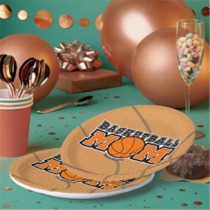 Basketball-Mutter-Screwball-Grafiken Pappteller