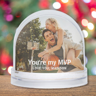 Basketball MVP Sports Romantisches Coupé Foto Cust Schneekugeln