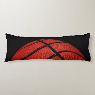 Basketball Nah-Orange und Schwarz Seitenschläferkissen
