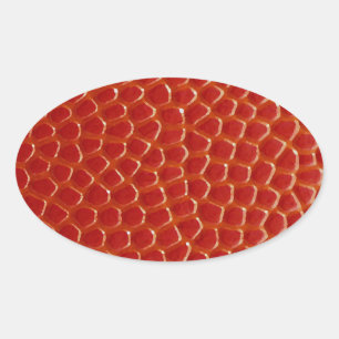 Basketball Nah-up Textur Ovaler Aufkleber