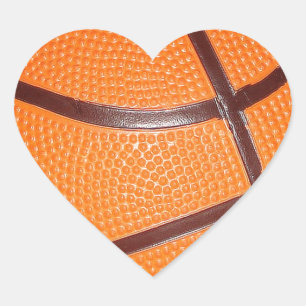 Basketball Nah-up Texturhaut Herz-Aufkleber