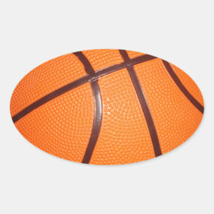Basketball Nah-up Texturhaut Ovaler Aufkleber