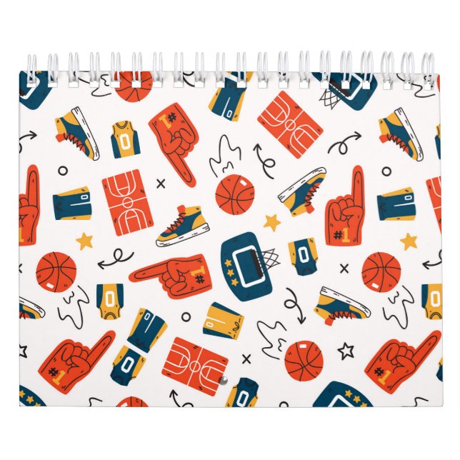 Basketball Nahtloses Muster Kalender (Titelbild)