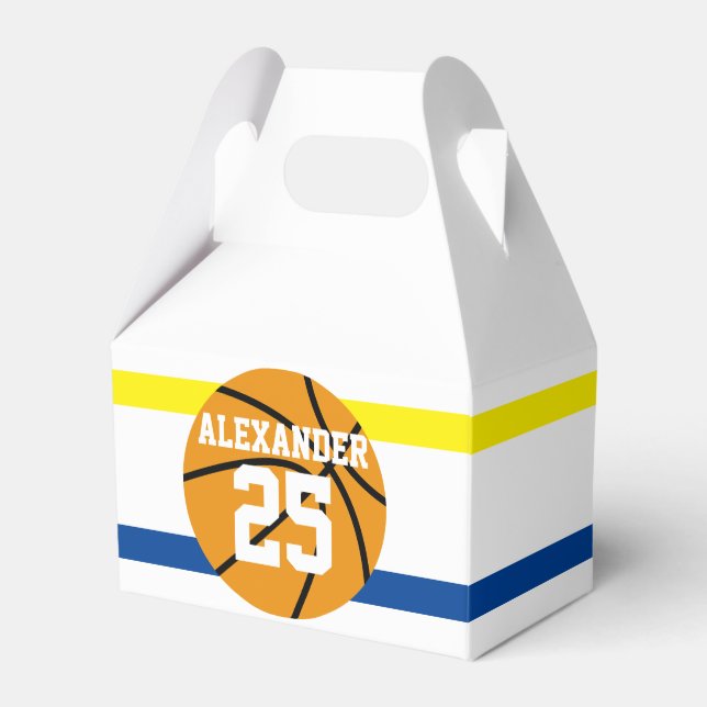Basketball | Name & Nummer Geschenkschachtel (Vorderseite)
