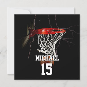 Basketball Name und Nummer hinzufügen Feiertagskarte