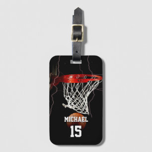 Basketball Name und Nummer hinzufügen Gepäckanhänger