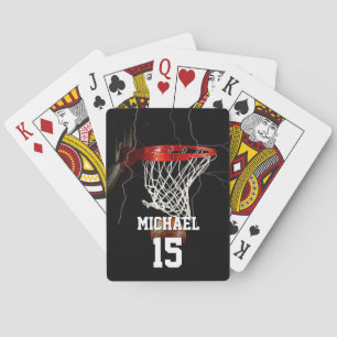 Basketball Name und Nummer hinzufügen Spielkarten