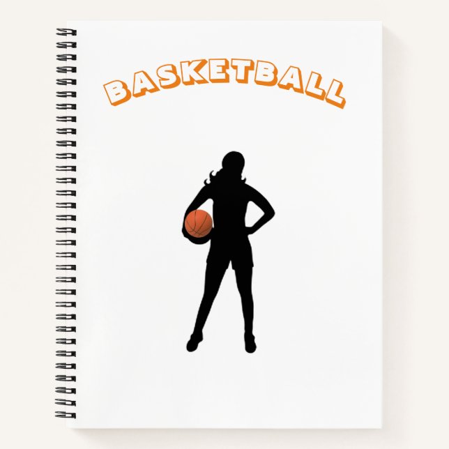 Basketball-Notebook mit Name & Jersey # Notizbuch (Vorderseite)