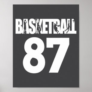 Basketball Nummer 87 Mein Lieblingsbasketballspiel Poster